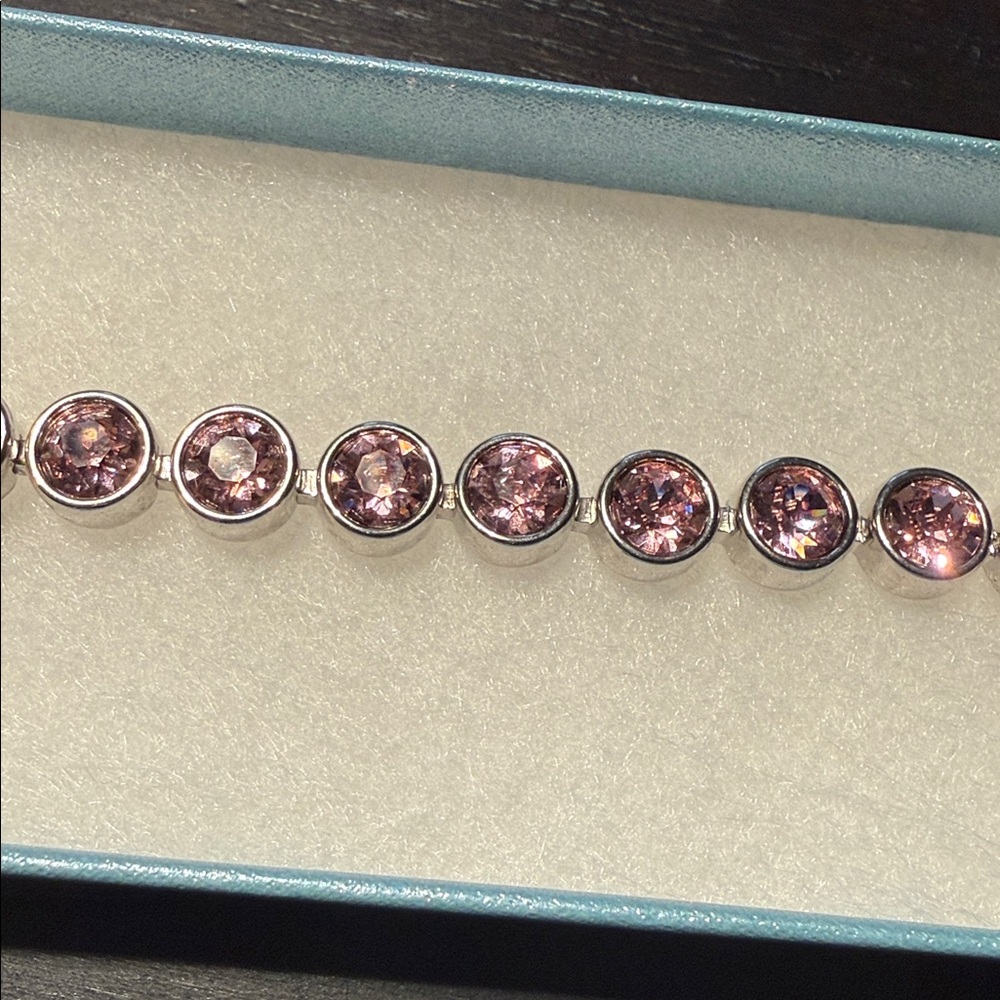 Touchstone Crystal by Swarovski Light Rose Ice Bracelet